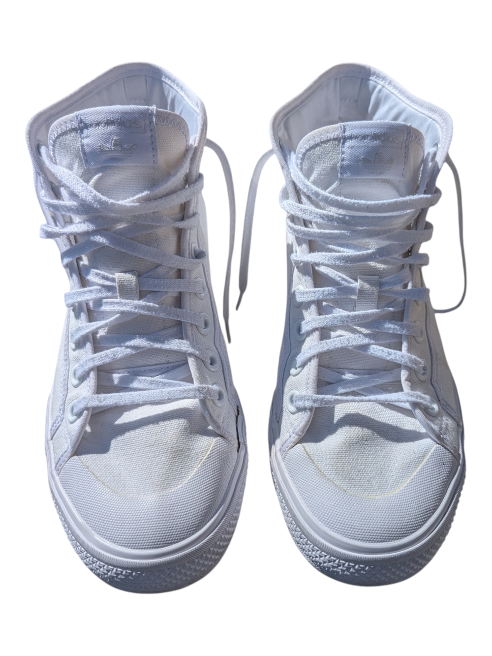 adidas Women's White High-Top Canvas Sneakers